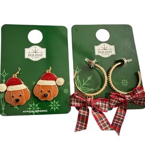 Holiday Time Kids' Festive Earrings Set